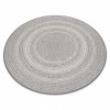 Covor rotund sisal Flat 48837637 Boho, tresă gri, cerc 120 cm