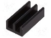 Radiator extrudat, aluminiu, 19mm x 10mm, neagra, FISCHER ELEKTRONIK - ICKSMDG19SA