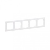 Rama ornament 5 posturi Legrand Suno alb 721505
