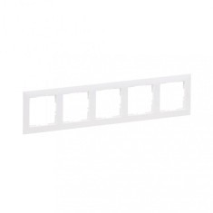 Rama ornament 5 posturi Legrand Suno alb 721505