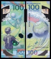 = RUSIA - 100 RUBLE ? 2018 ? POLYMER - UNC = foto