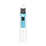 Cumpara ieftin Aspirator nazal pentru bebelusi, electric, 2 capete diferite si 11 filtre, 6 viteze, putere 487 mmHg, albastru