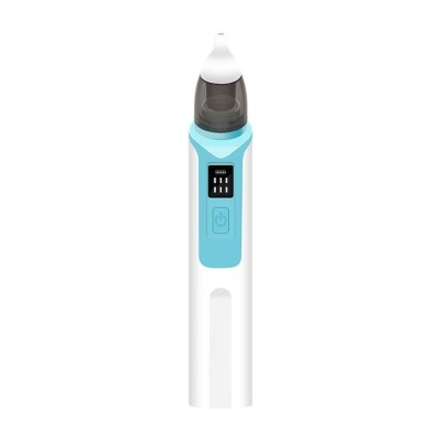 Aspirator nazal pentru bebelusi, electric, 2 capete diferite si 11 filtre, 6 viteze, putere 487 mmHg, albastru foto