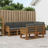Cumpara ieftin Set de canapele de exterior 7 buc. 7-Locuri Natural si Antracit