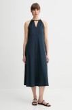 Marc O&#039;Polo rochie culoarea bleumarin, midi, evazată, 504308759067