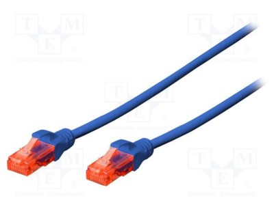 Cablul Patch U/UTP 6 litat Cu LSZH albastru 10m 26AWG DIGITUS foto