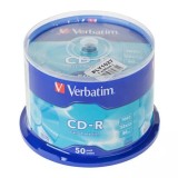Verbatim CD-R x52, 700MB, 80 Minut, Extra Protectie, Cake Box 50 Bucati