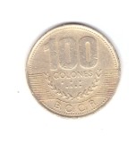 Moneda Costa Rica 100 colones 1997, stare foarte buna, curata, America Centrala si de Sud, Bronz-Aluminiu