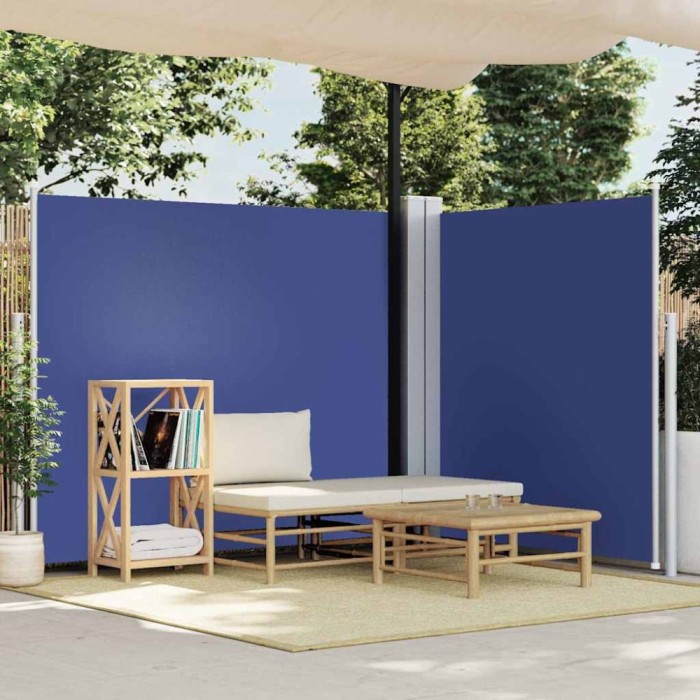 Copertină laterală retractabilă, albastru, 180x600 cm