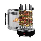 Gratar electric multifunctional RAF, 1200 W, pentru 8 frigarui, din otel, 24 x 24 x 40 cm