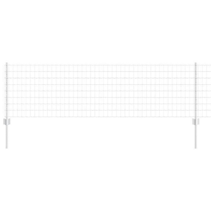 vidaXL &Icirc;ngrădire cu st&acirc;lpi Argintiu 0.6 x 25 m Oțel 3336188