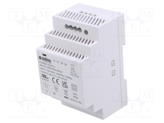 Alimentator pulsatoriu AIMTEC 60W 48VDC 1,25A pentru şină DIN