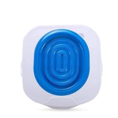 Covorase de toaleta pentru pisici, Sunmostar, Plastic, 40 x 40 x 3.5 cm, Alb/Albastru