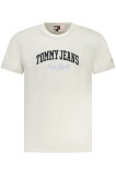 Cumpara ieftin Tommy Jeans Tricou Varsity barbati, cu imprimeu, Regular fit, Alb, S