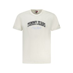 Tommy Jeans Tricou Varsity barbati, cu imprimeu, Regular fit, Alb, S