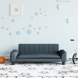 vidaXL Canapea pentru copii, gri &icirc;nchis, 90x53x30 cm, material textil