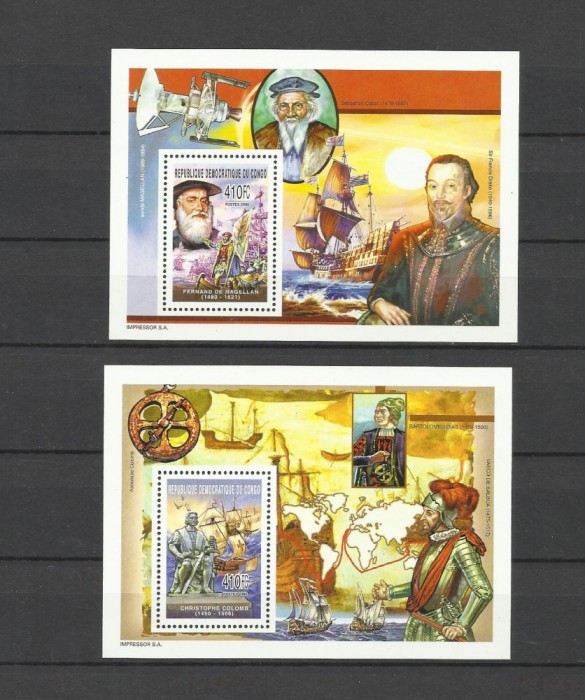DR CONGO 2003 CORABII VAPOARE NAVIGATORI COLUMB MAGELLAN