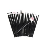 Set 20 pensule de machiaj, make-up profesional, negre, Iso