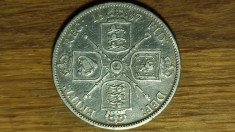Anglia Marea Britanie -moneda argint rara- 1 florin 1887 exceptionala - Victoria