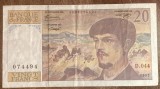 B11 2 - Bancnota foarte veche - Franta - 20 franci - 1993