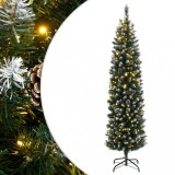VidaXL Brad Crăciun artificial subțire cu 300 LED-uri, 210 cm