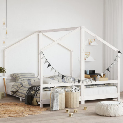 Cadru de pat pentru copii, 2x(90x190) cm, lemn masiv de pin GartenMobel Dekor foto
