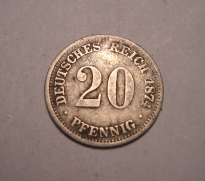 20 pfennig 1874 F foto