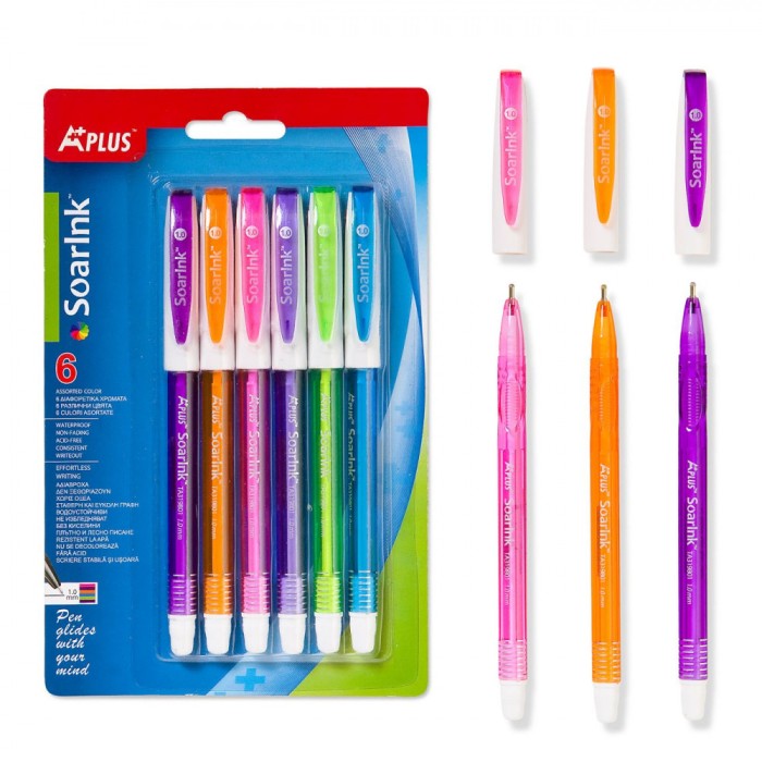 Set Pixuri Gel, APlus, Soarink, 6 Bucăți, Multicolor, V&acirc;rf 1.0mm