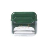 Decojitor/curatator manual de legume si fructe, flippy, portabil, cu magnet, doua lame, inox, verde, 6.7x6x1.6 cm