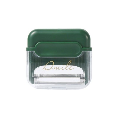 Decojitor/Curatator manual de legume si fructe, Cyrax, portabil, cu magnet, doua lame, Inox, Verde, 6.7x6x1.6 cm foto
