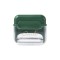Decojitor/Curatator manual de legume si fructe, Cyrax, portabil, cu magnet, doua lame, Inox, Verde, 6.7x6x1.6 cm