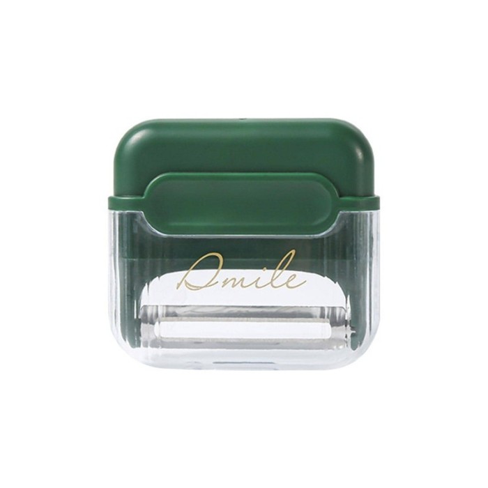 Decojitor/Curatator manual de legume si fructe, Cyrax, portabil, cu magnet, doua lame, Inox, Verde, 6.7x6x1.6 cm