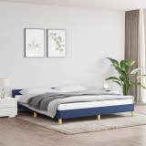 VidaXL Cadru de pat cu tăblie fără saltea, albastru, 180x200cm, textil