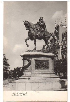 CPIB 22637 - CARTE POSTAL - IASI. MONUMENTUL LUI STEFAN CEL MARE, RPR, NECIRC foto