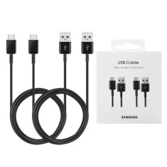 Cablu de date USB la Type-C, 2A, 480Mbps, 1.5m ( set 2) - Samsung (EP-DG930MBEGWW) - Black