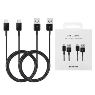 Cablu de date USB la Type-C, 2A, 480Mbps, 1.5m ( set 2) - Samsung (EP-DG930MBEGWW) - Black foto