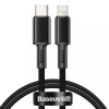 CABLU alimentare si date Baseus High Density Braided, Fast Charging Data Cable pt. smartphone, USB Type-C la Lightning PD 20W, braided, 2m, negru "CAT