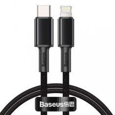CABLU alimentare si date Baseus High Density Braided, Fast Charging Data Cable pt. smartphone, USB Type-C la Lightning PD 20W, braided, 2m, negru &quot;CAT
