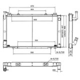 Radiator racire Nissan Patrol 260/Y60, 09.1988-09.1997, Motorizare 2, 8 Td 85/96kw ; Diesel, tip climatizare Manual, dimensiune 740x437x36mm, Cu lipi