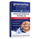 Benzi Albirea Dintilor, GREENOVIVE&reg;, Advanced Whitening, Glamorous White, Cutie 14x Plicuri, Nivel Albire 8, Tratament 14 zile