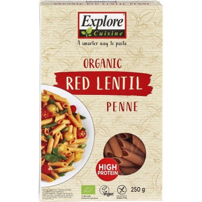 Penne din Linte Rosie Fara Gluten Eco 250 grame Explore Cuisine foto