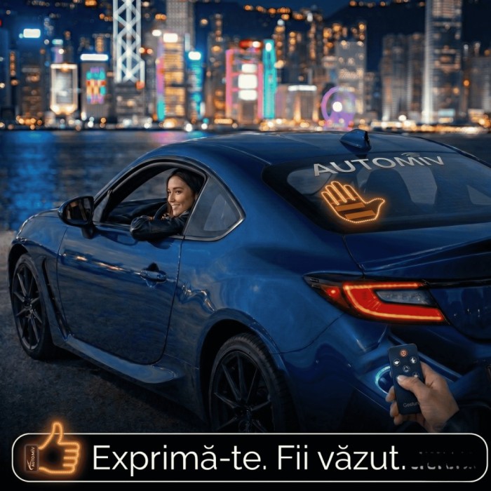 Semn LED Auto Design Mana