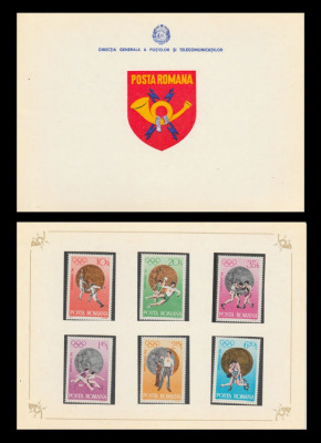 1972 Romania, J.O. Munchen - Medalii Olimpice LP 805, carnet filatelic foto