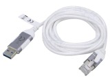 Cablu USB 3.0 RJ45 Goobay, 10m, alb, mufă A nichelată