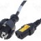 Cablu alimentare AC, 2m, 3 fire, culoare negru, CEE 7/7 (E/F) mufa, IEC C13 mama, SCHURTER - 6051.2003