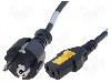 Cablu alimentare AC, 3m, 3 fire, culoare negru, CEE 7/7 (E/F) mufa, IEC C13 mama, SCHURTER - 6051.2083