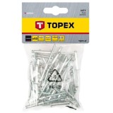 Set 50 buc. nituri de aluminiu 3,2 x 10 mm TOPEX 43E302 HardWork ToolsRange