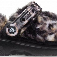 Saboți Crocs Classic Fur Sure Multicolor - Black/Multi