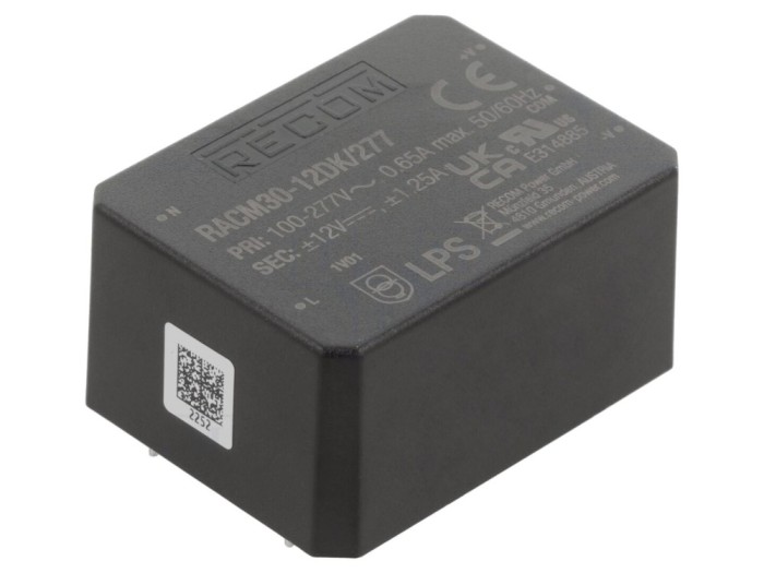 Convertor AC/DC PCB 30W 12V/-12V