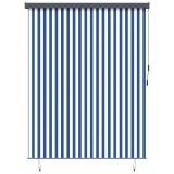 Cumpara ieftin Rulou textil Albastru si Alb 200 x 250 cm Tesatura si Aluminiu